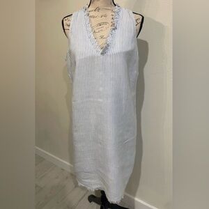 L Tommy Bahama Cabana Striped Sleeveless Shift Dress